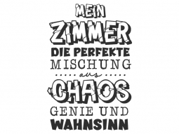 Wandtattoo Mein Zimmer Chaos Motivansicht