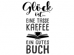 Wandtattoo Glück ist eine Tasse Kaffee Motivansicht