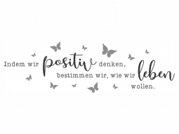 Wandtattoo Positiv leben Motivansicht