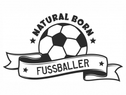 Wandtattoo Natural Born Fussballer Motivansicht