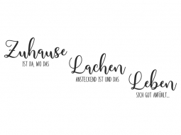 Wandtattoo Zuhause Lachen Leben Motivansicht