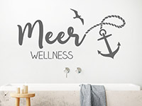 Wandtattoo Meer Wellness mit Anker