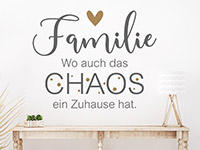 Wandtattoo Familie Chaos Zuhause