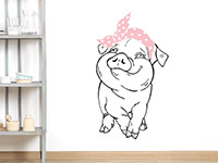 Wandtattoo Süßes Schweinchen