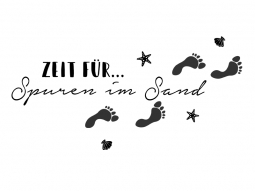 Wandtattoo Zeit für Spuren im Sand Motivansicht