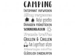 Wandtattoo Camping Motivansicht