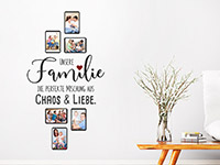 Wandtattoo Fotorahmen Familie Die perfekte Mischung