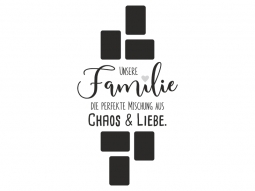 Wandtattoo Fotorahmen Familie Die perfekte Mischung Motivansicht