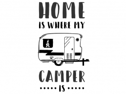 Wandtattoo Home is where my camper is Motivansicht