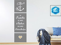 Wandtattoo Wandbanner Familie ist unser Anker