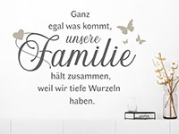 Wandtattoo Unsere Familie hält zusammen