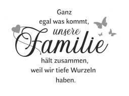 Wandtattoo Unsere Familie hält zusammen Motivansicht