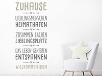 Wandtattoo Zuhause willkommen sein