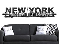 Wandtattoo Skyline New York Schriftzug