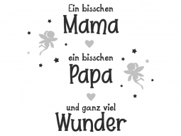 Wandtattoo Ein bisschen Mama mit Feen Motivansicht