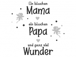 Wandtattoo Ein bisschen Mama mit Feen Motivansicht