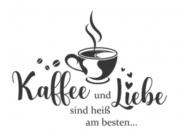 Wandtattoo Kaffee und Liebe Motivansicht