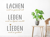 Wandtattoo Lachen weil es gesund ist...