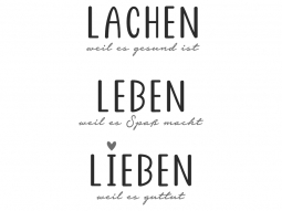 Wandtattoo Lachen weil es gesund ist... Motivansicht