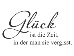 Wandtattoo Glück ist die Zeit Motivansicht