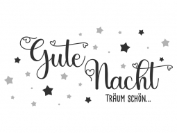 Wandtattoo Gute Nacht Träum schön Motivansicht