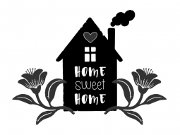Wandtattoo Home sweet home Haus Motivansicht