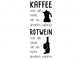 Wandtattoo Kaffee und Rotwein Motivansicht