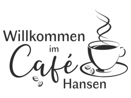 Wandtattoo Willkommen im Café mit Name Motivansicht