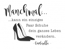 Wandtattoo Ein einziges Paar Schuhe Motivansicht