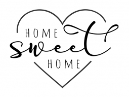 Wandtattoo Home sweet home Herz Motivansicht