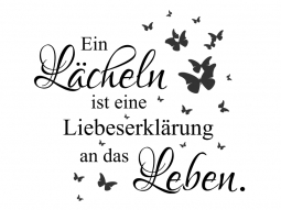 Wandtattoo Liebeserklärung an das Leben Motivansicht