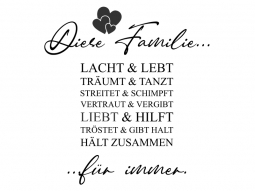 Wandtattoo Diese Familie liebt Motivansicht