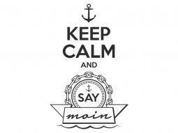 Wandtattoo Keep calm and say moin Motivansicht