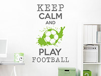 Wandtattoo Keep calm and play football