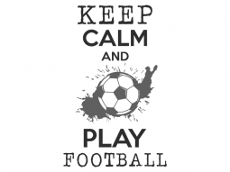 Wandtattoo Keep calm and play football Motivansicht