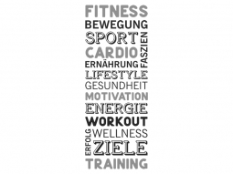 Wandtattoo Fitness Training Motivansicht