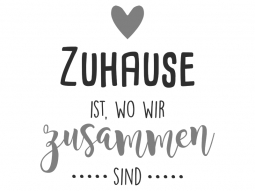 Wandtattoo Zuhause ist wo wir zusammen sind Motivansicht