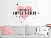 Wandtattoo Chaos und Liebe