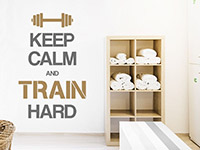 Wandtattoo Keep calm and train hard