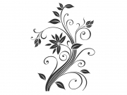 Wandtattoo Kletterpflanze mit Blüte Motivansicht