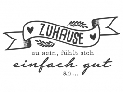 Wandtattoo Zuhause zu sein Motivansicht