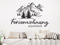 Wandtattoo Ferienwohnung mit Wunschname