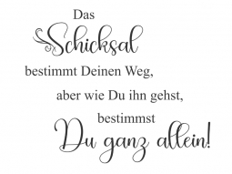 Wandtattoo Das Schicksal bestimmt Motivansicht