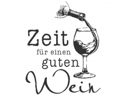 Wandtattoo Zeit für einen guten Wein Motivansicht