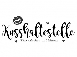 Wandtattoo Kusshaltestelle Motivansicht