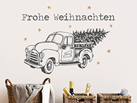 Wandtattoo Weihnachtstruck Frohe Weihnachten