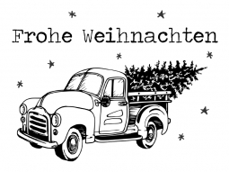 Wandtattoo Weihnachtstruck Frohe Weihnachten Motivansicht