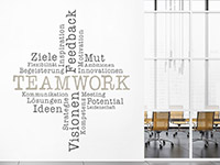 Wandtattoo Moderne Teamwork Wortwolke