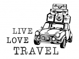 Wandtattoo Live Love Travel Motivansicht