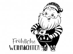 Wandtattoo Fröhlicher Weihnachtsmann Motivansicht